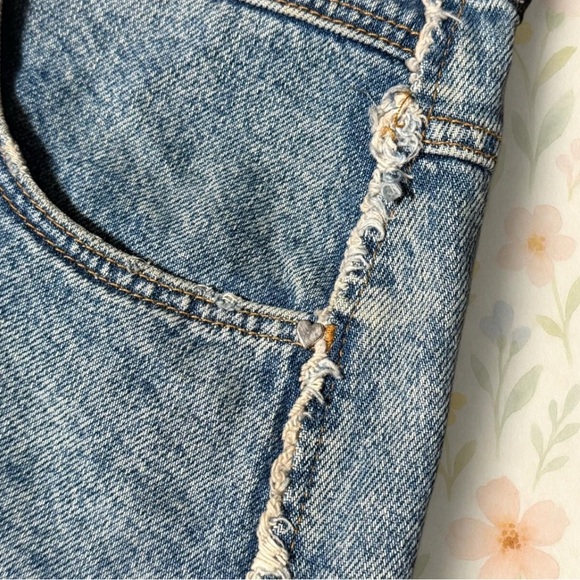 ZARA Trafaluc Fringe Denim Skirt XS | Y2K Festival Patchwork - Picture 4 of 5